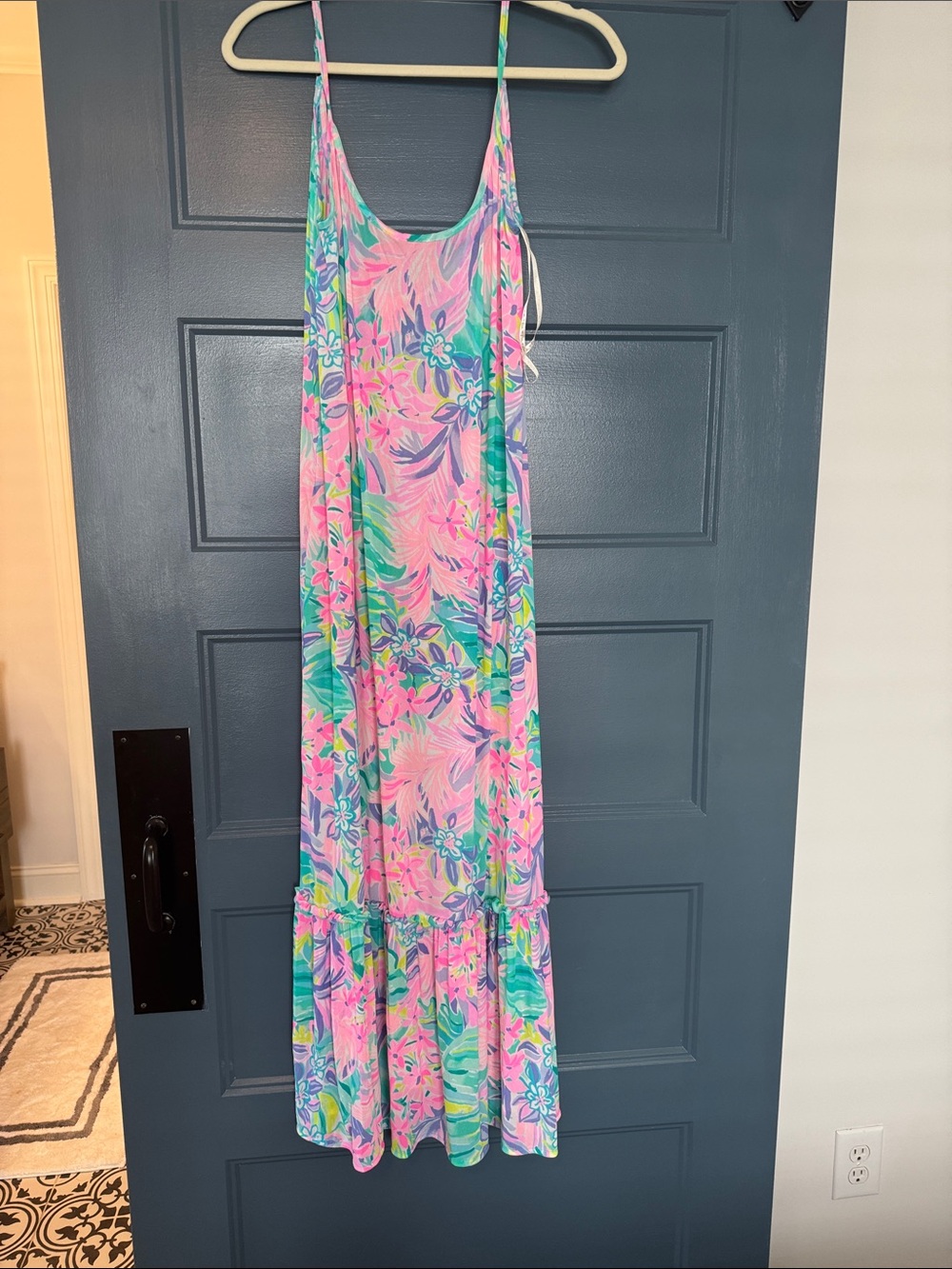 Lilly Pulitzer Pink Multi Floral Maxi Swim Coverup
